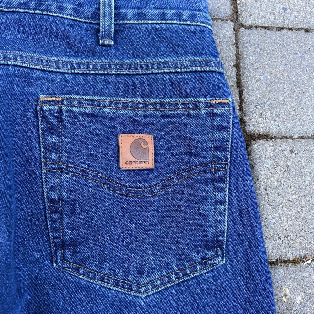 NWT Carhartt B17 DST Relaxed Fit Tapered Leg Jeans Men's 34x34 Blue Vintage Y2K - Picture 7 of 9